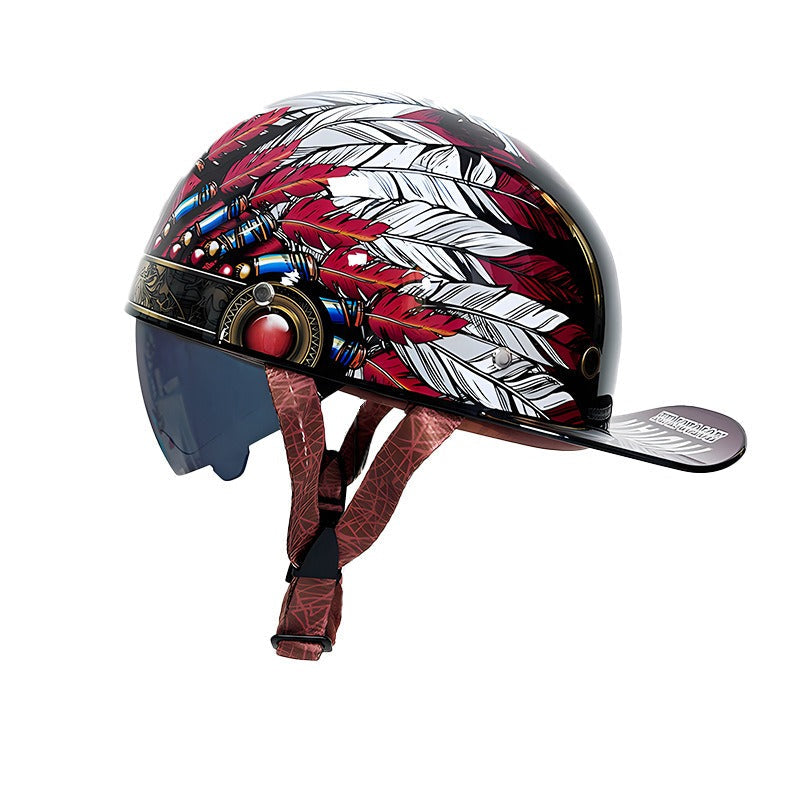 Casque de Moto Homologué DOT | Coque en ABS Légère et Sûre