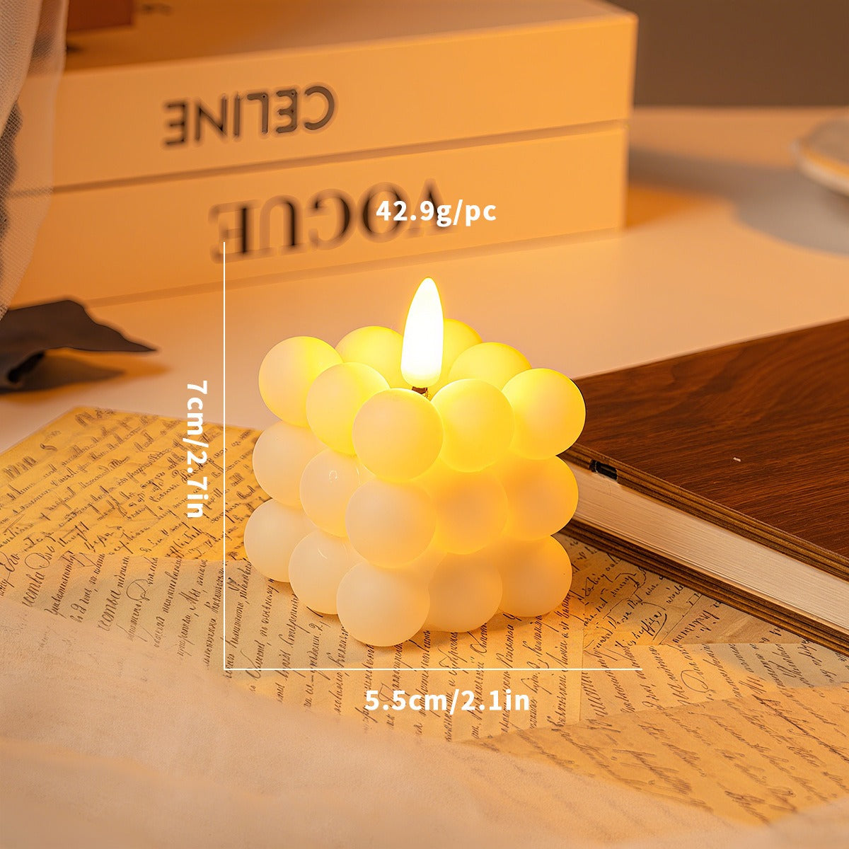 Bougie LED Boule à Neige | Éclat Scintillant et Ambiance Hivernale