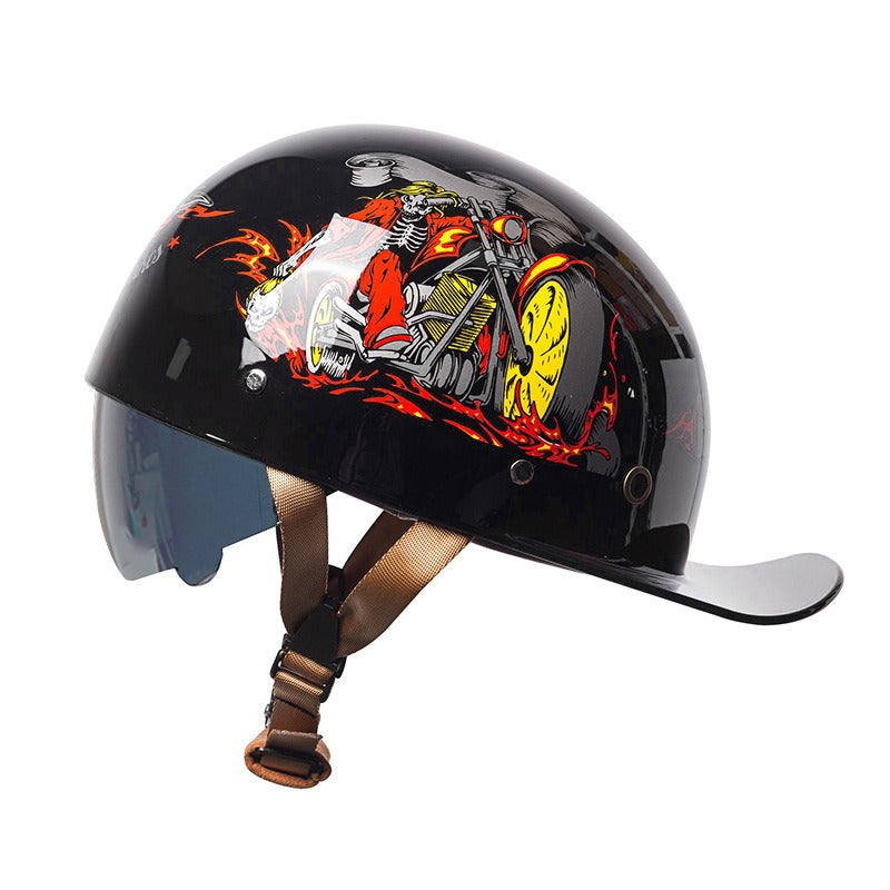 Casque de Moto Homologué DOT | Coque en ABS Légère et Sûre