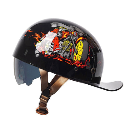 Casque de Moto Homologué DOT | Coque en ABS Légère et Sûre
