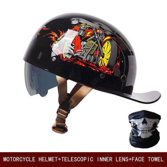 Casque de Moto Homologué DOT | Coque en ABS Légère et Sûre