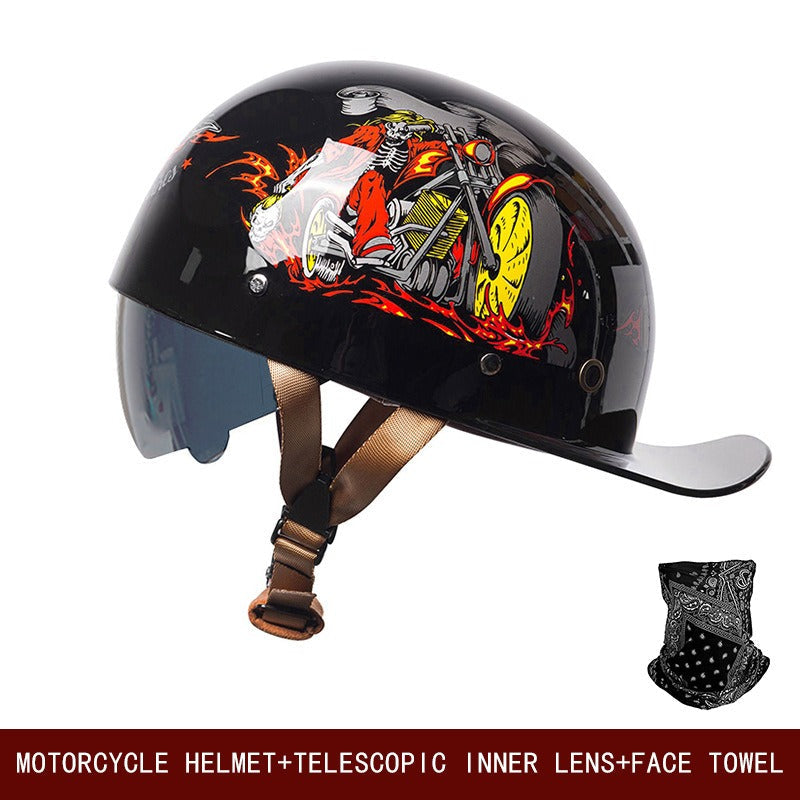Casque de Moto Homologué DOT | Coque en ABS Légère et Sûre