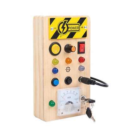 Tableau d'activité Montessori en Bois | Jouet Éducatif avec 15 Lumières LED