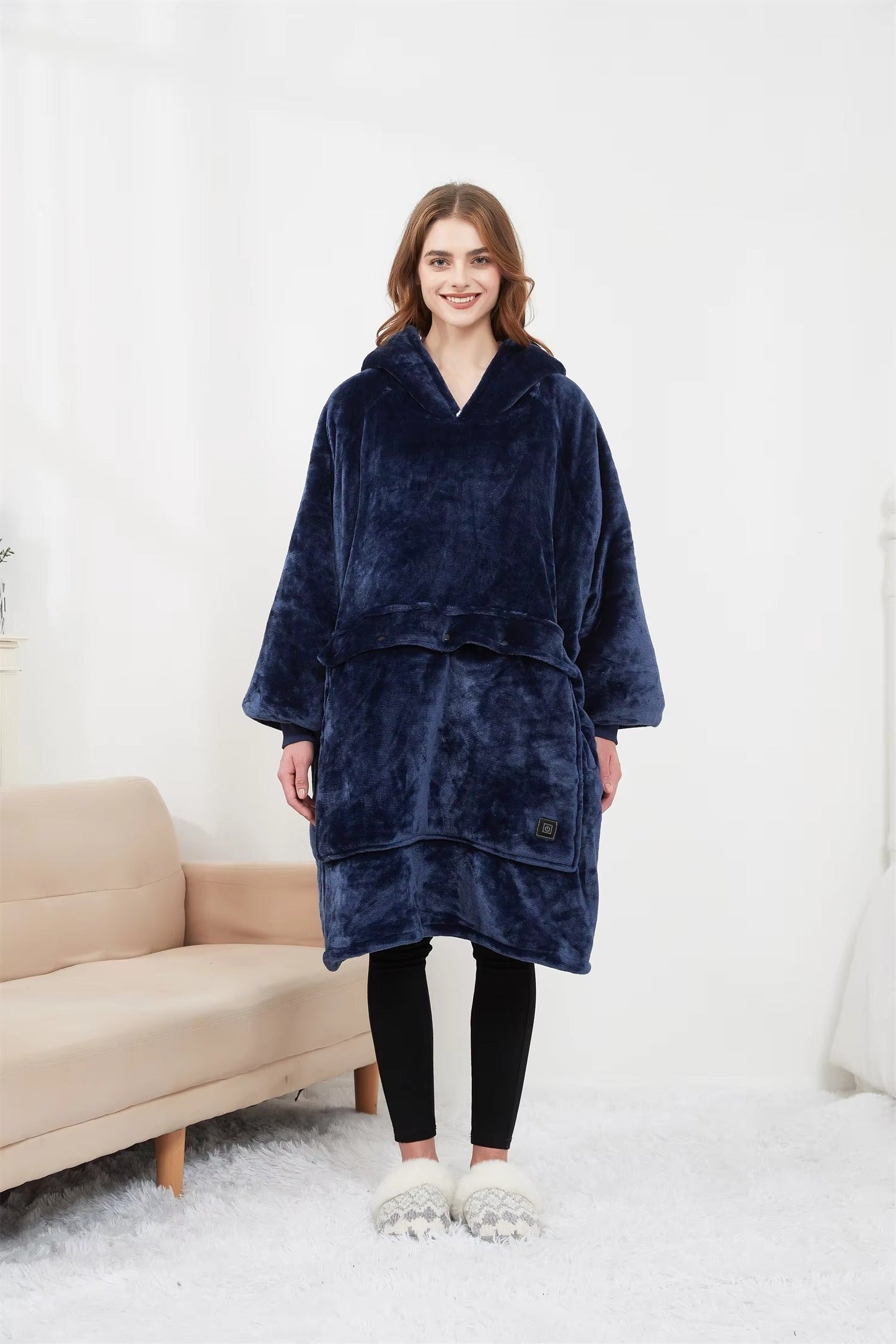 Sweat à Capuche Chauffant Oversize | Confort Douillet et Chaud en Hiver