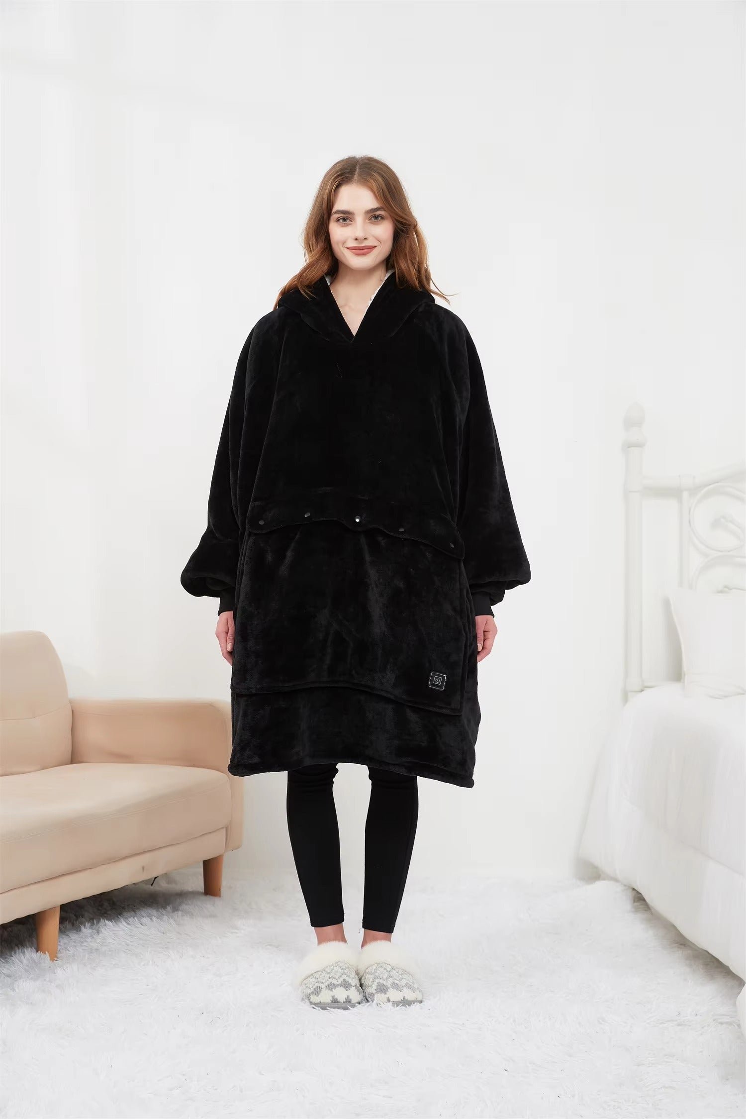 Sweat à Capuche Chauffant Oversize | Confort Douillet et Chaud en Hiver