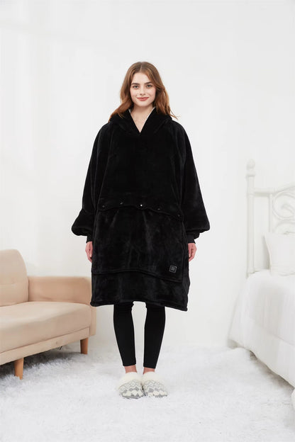 Sweat à Capuche Chauffant Oversize | Confort Douillet et Chaud en Hiver