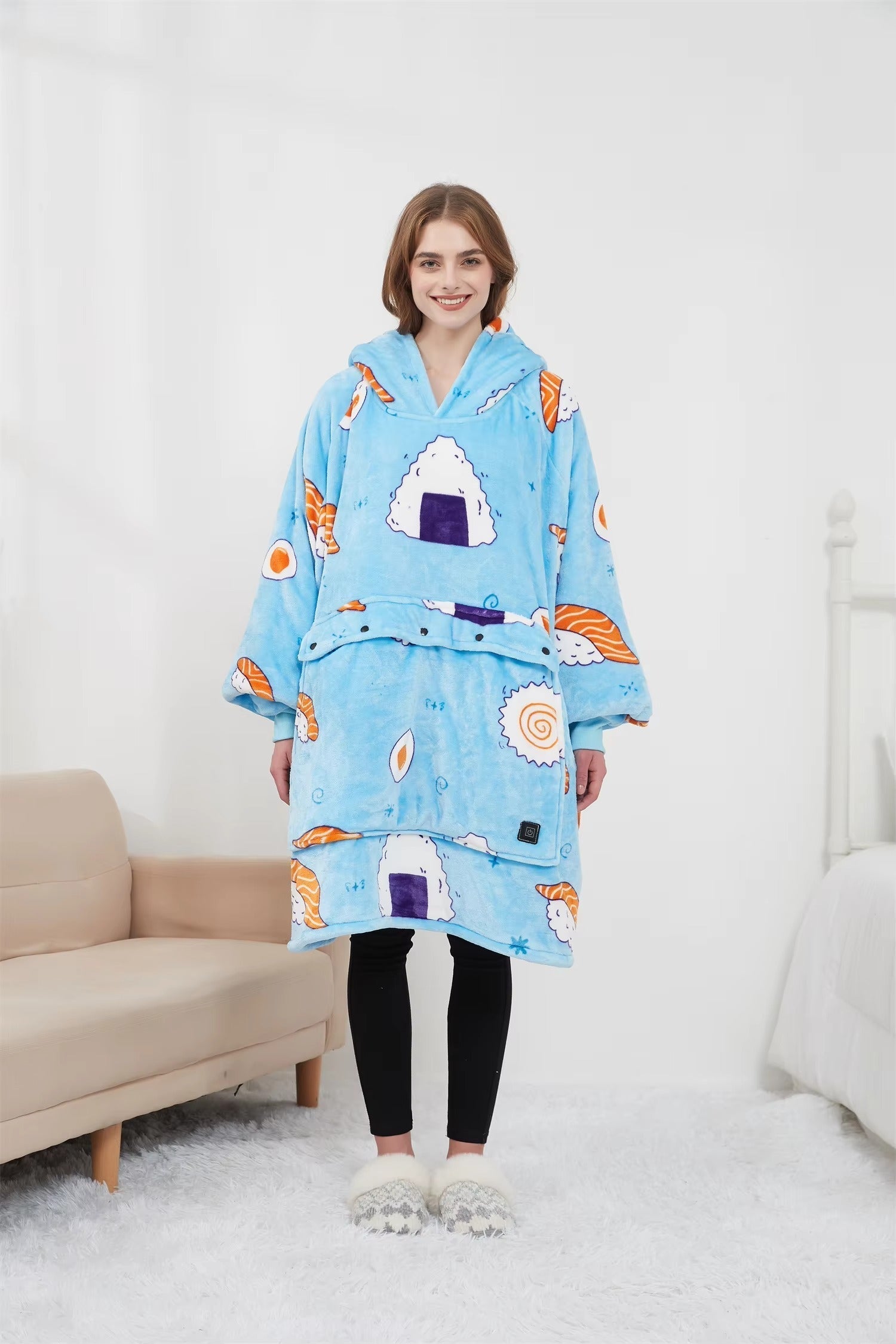 Sweat à Capuche Chauffant Oversize | Confort Douillet et Chaud en Hiver