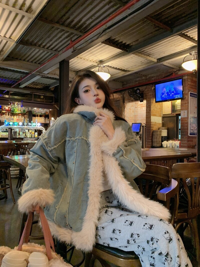 Veste en Denim Hivernale pour Femmes | Style Tendance et Confort Optimal