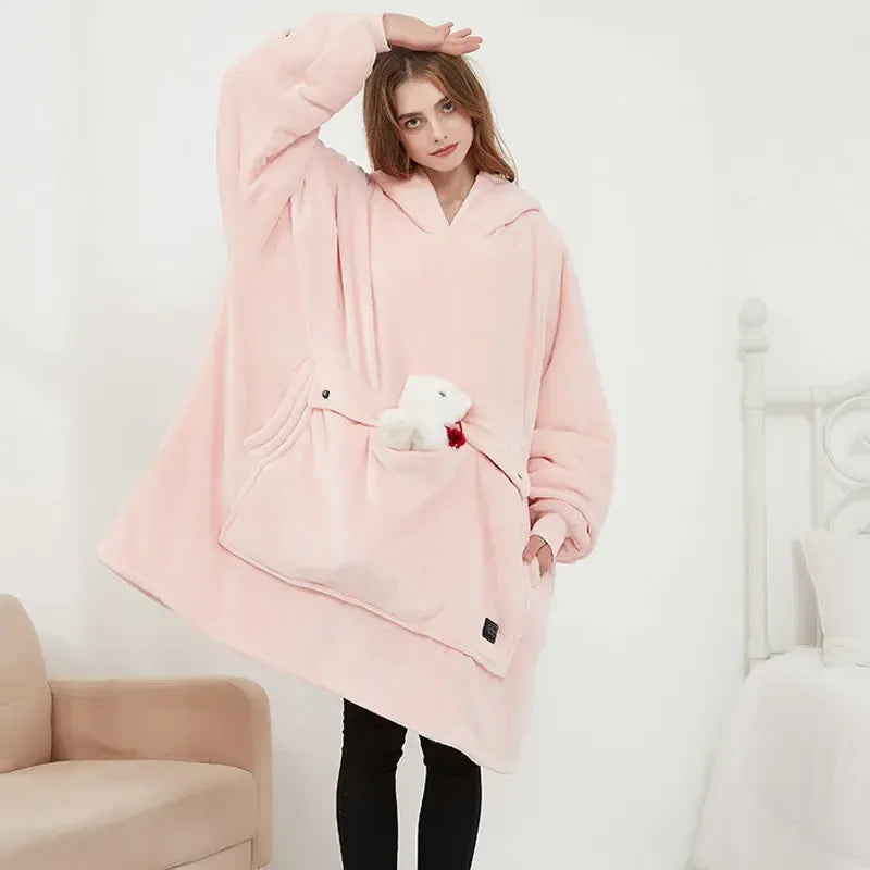 Sweat à Capuche Chauffant Oversize | Confort Douillet et Chaud en Hiver
