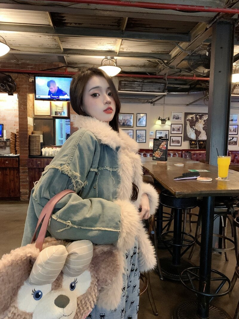 Veste en Denim Hivernale pour Femmes | Style Tendance et Confort Optimal