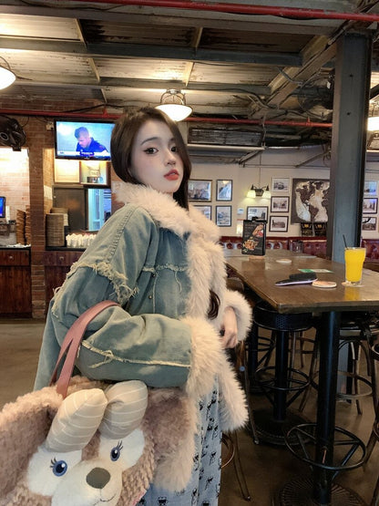 Veste en Denim Hivernale pour Femmes | Style Tendance et Confort Optimal
