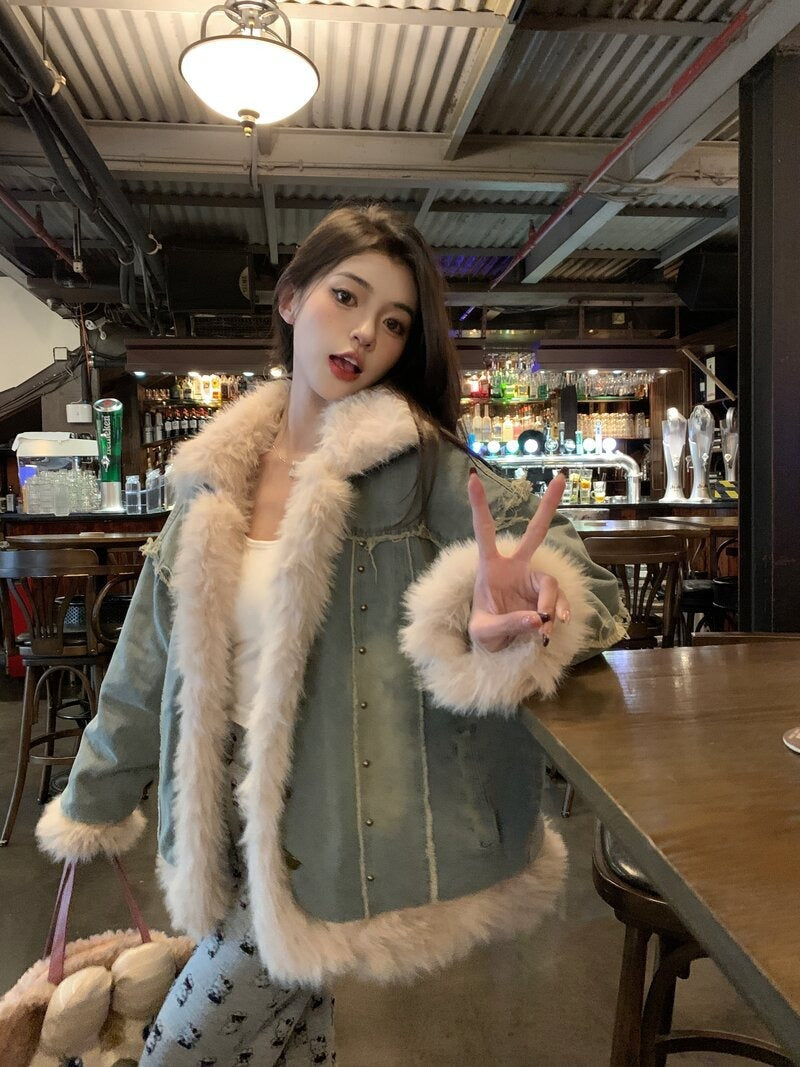 Veste en Denim Hivernale pour Femmes | Style Tendance et Confort Optimal