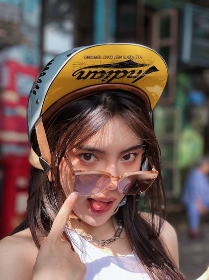 Casque de Moto Homologué DOT | Coque en ABS Légère et Sûre