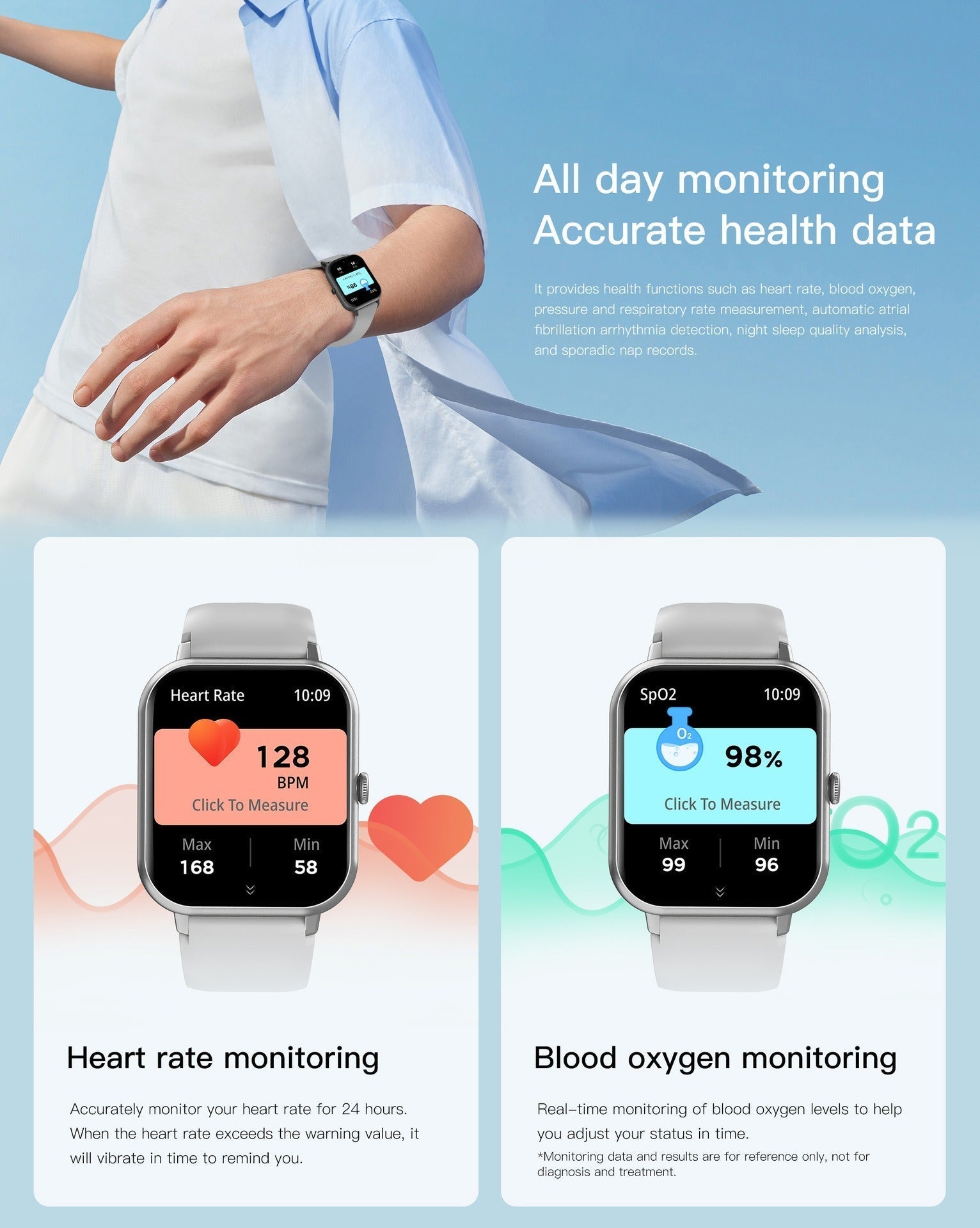 Montre de Fitness Intelligente | Suivi Sportif et Fréquence Cardiaque