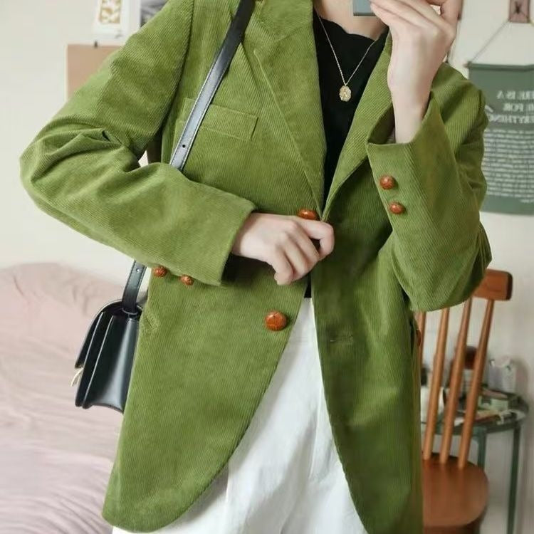 Blazer en Coton Chic | Manches Longues et Détails en Métal