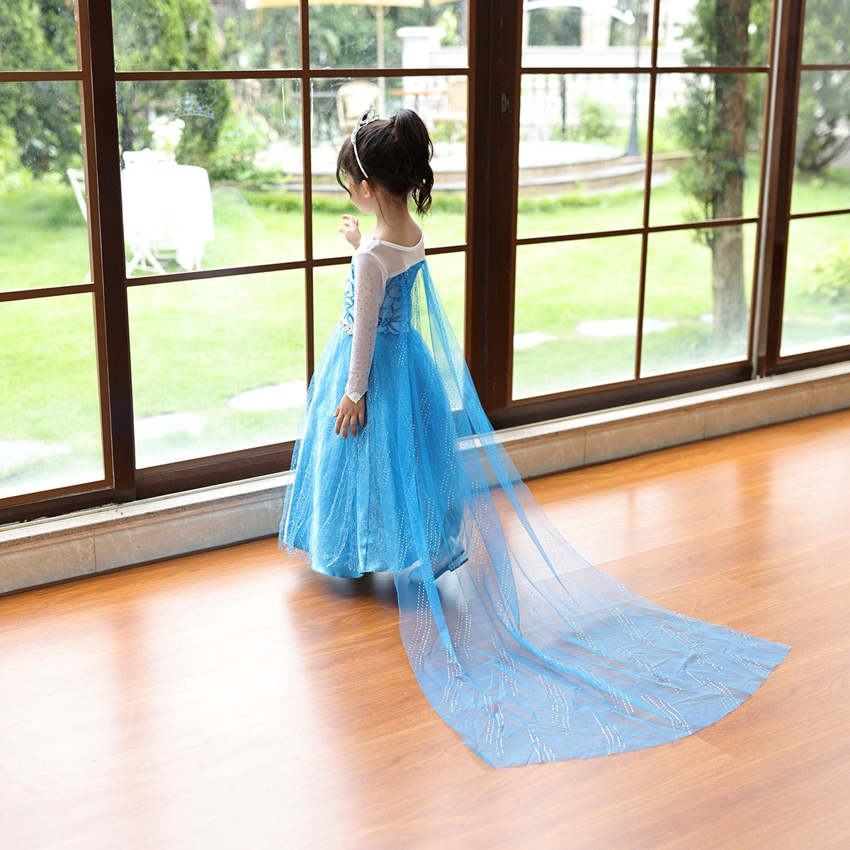 Robe de Princesse Halloween Fille | Costume Long Pailleté et Confortable