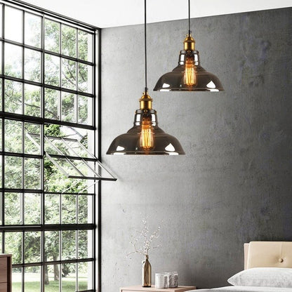 Lampe Suspendue Industrielle en Verre | Design Élégant et Minimaliste