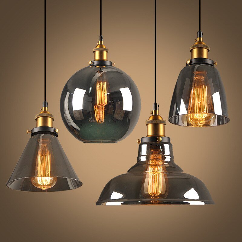 Lampe Suspendue Industrielle en Verre | Design Élégant et Minimaliste