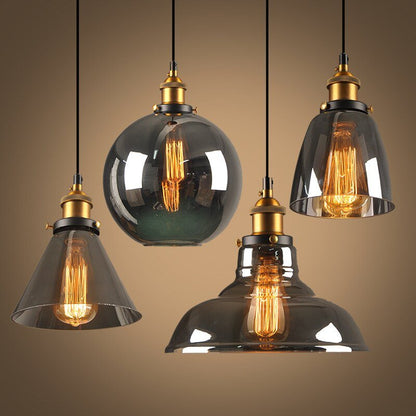 Lampe Suspendue Industrielle en Verre | Design Élégant et Minimaliste
