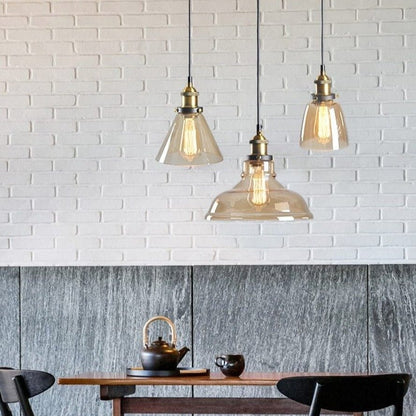 Lampe Suspendue Industrielle en Verre | Design Élégant et Minimaliste