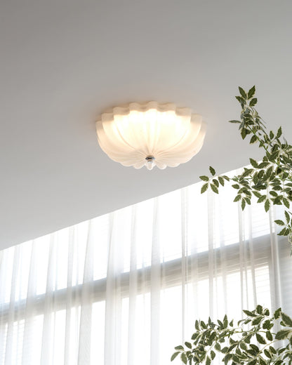 Lampe Plafonnier en Verre Pétale | Éclairage Doux et Ambiance Chaleureuse