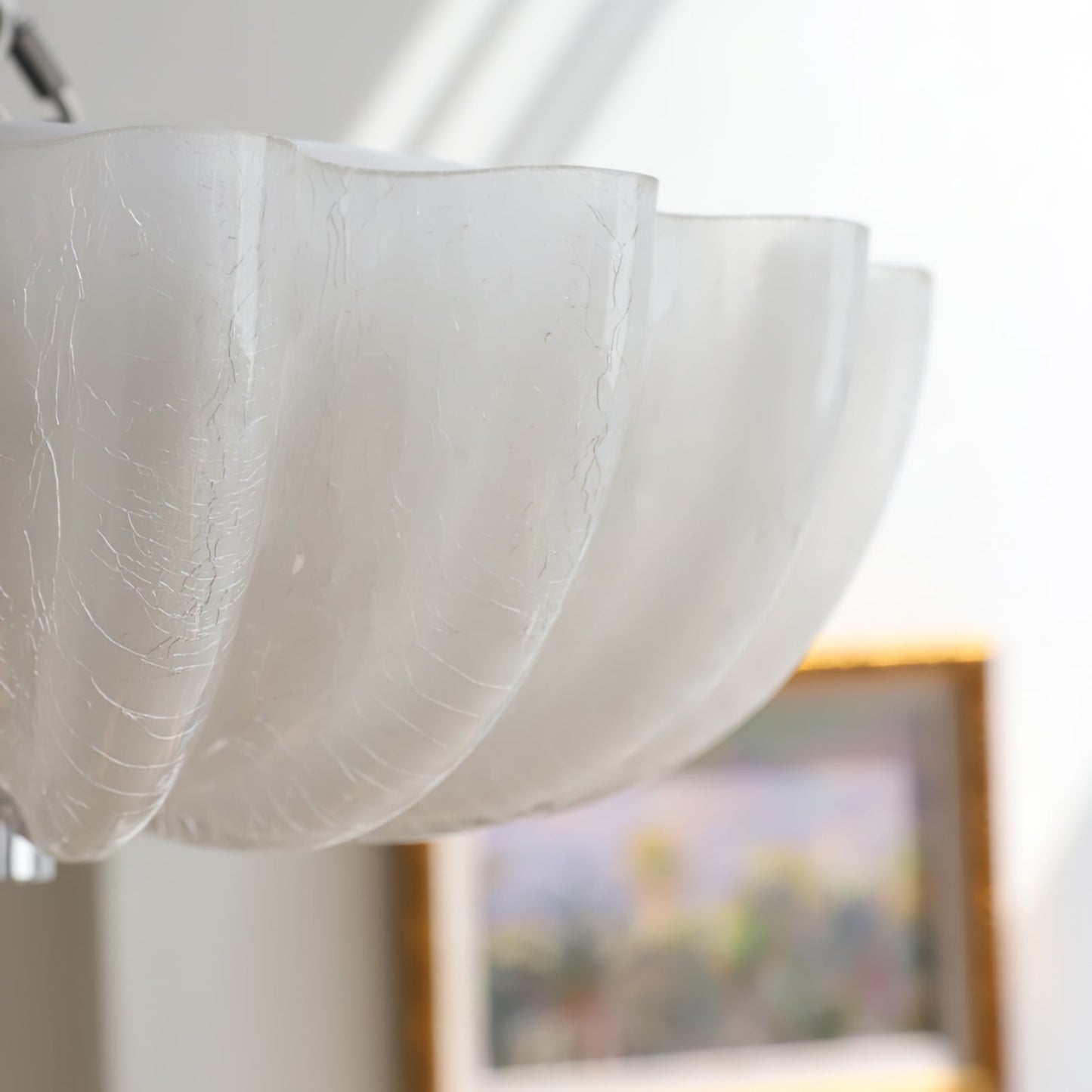 Lampe Plafonnier en Verre Pétale | Éclairage Doux et Ambiance Chaleureuse