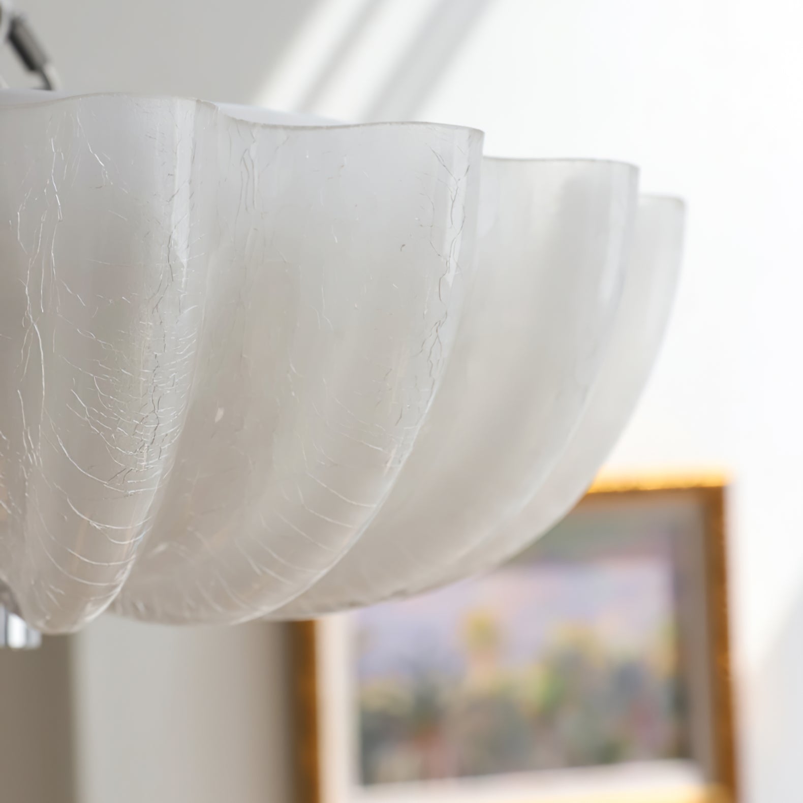 Lampe Plafonnier en Verre Pétale | Éclairage Doux et Ambiance Chaleureuse