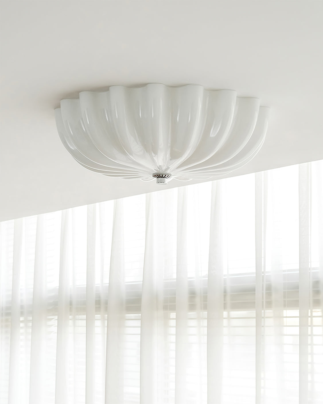 Lampe Plafonnier en Verre Pétale | Éclairage Doux et Ambiance Chaleureuse