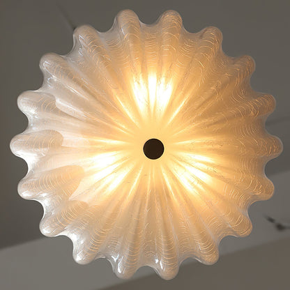 Lampe Plafonnier en Verre Pétale | Éclairage Doux et Ambiance Chaleureuse