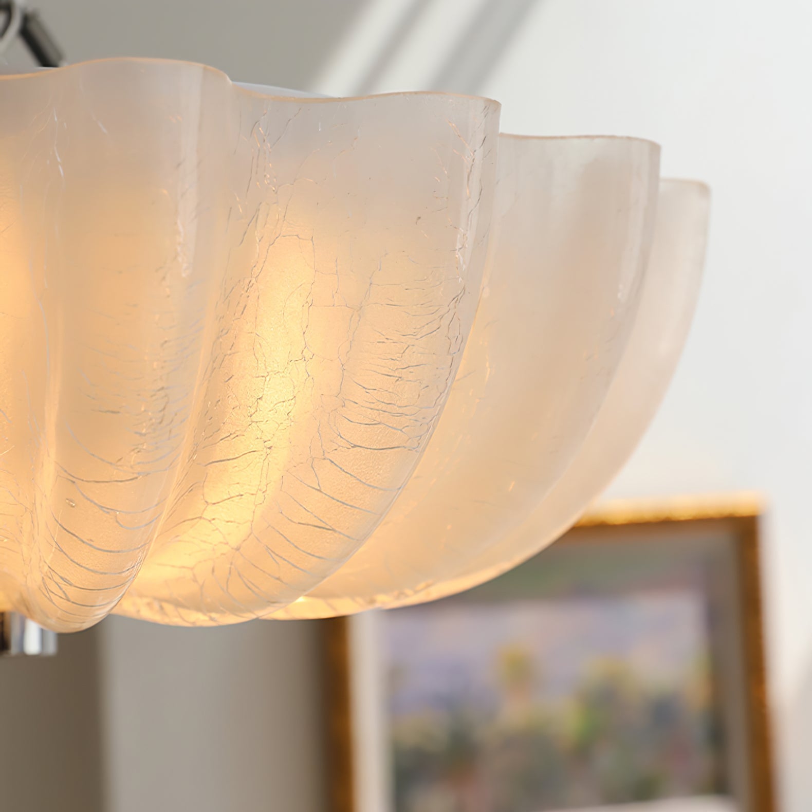 Lampe Plafonnier en Verre Pétale | Éclairage Doux et Ambiance Chaleureuse