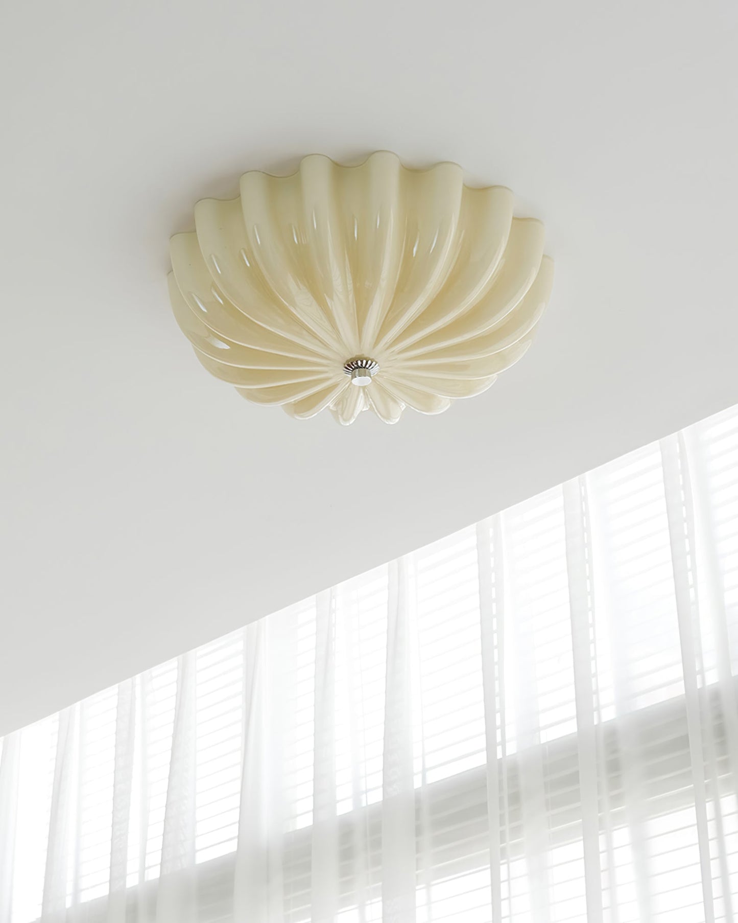 Lampe Plafonnier en Verre Pétale | Éclairage Doux et Ambiance Chaleureuse