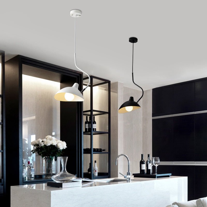 Suspension Métallique Moderne | Élégance Contemporaine et Hauteur Ajustable