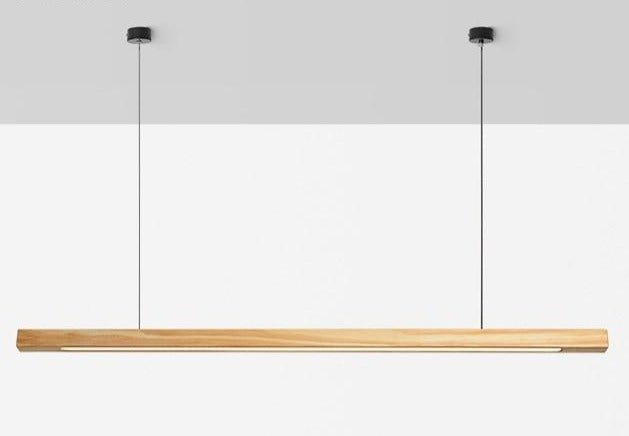 Luminaire Suspendu en Bois LED | Éclairage Élégant et Hauteur Réglable
