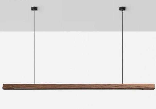 Luminaire Suspendu en Bois LED | Éclairage Élégant et Hauteur Réglable