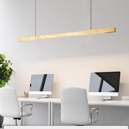 Luminaire Suspendu en Bois LED | Éclairage Élégant et Hauteur Réglable