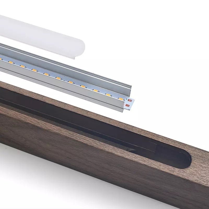 Luminaire Suspendu en Bois LED | Éclairage Élégant et Hauteur Réglable
