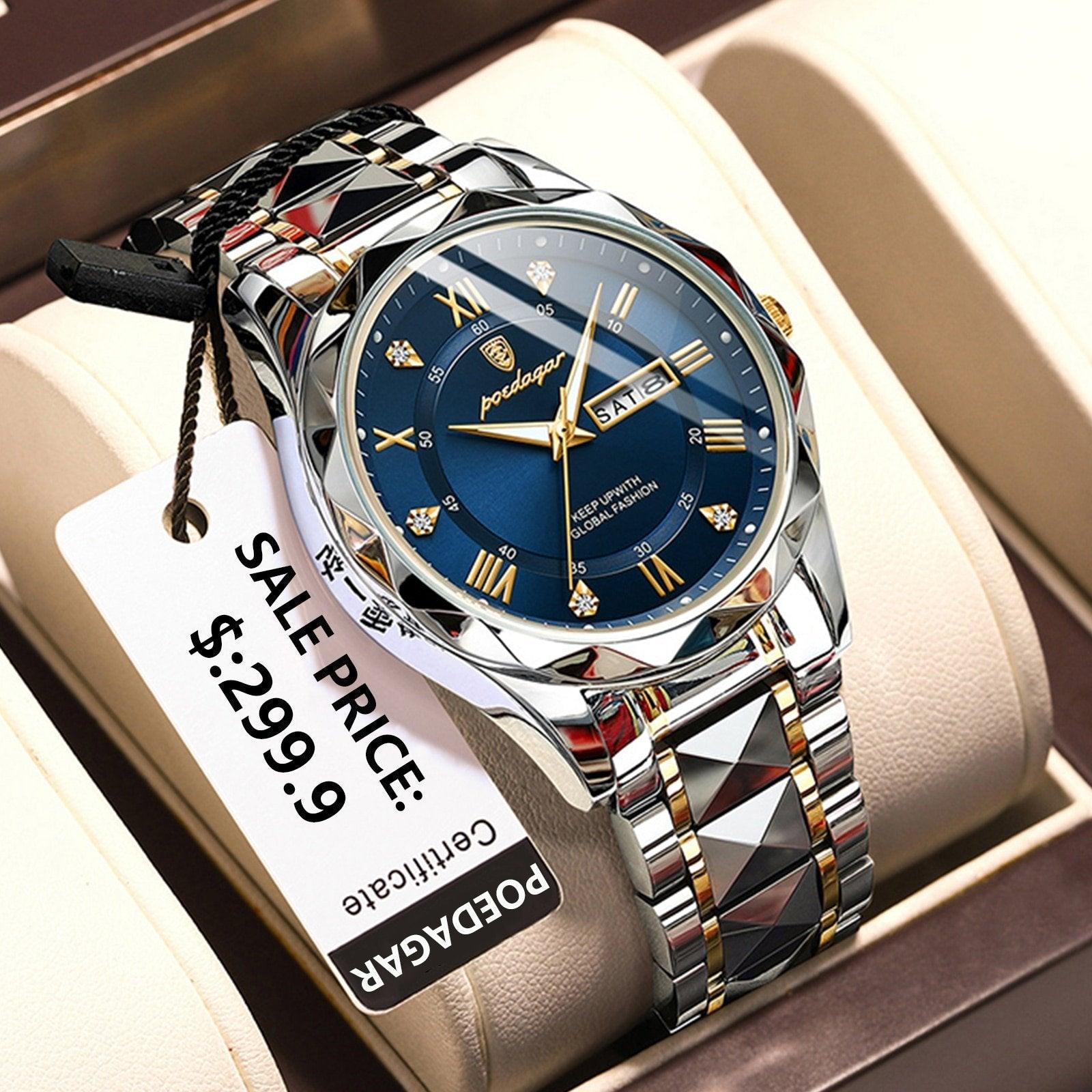 Montre Étanche pour Homme | Élégante en Acier Inoxydable et Précise