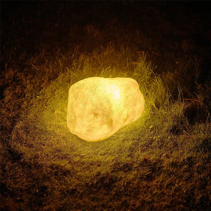 Lumières Solaire de Jardin en Pierre | Éclairage Durable pour Chemins et Jardins
