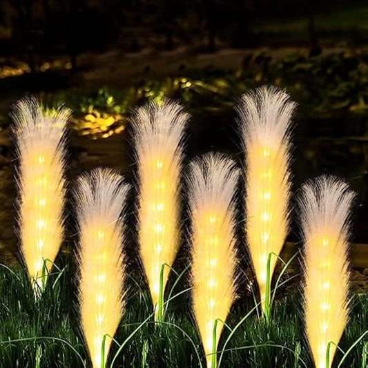 Lumières Solaire d'Extérieur en Roseau | Éclairage Durable et Automatique pour Jardin