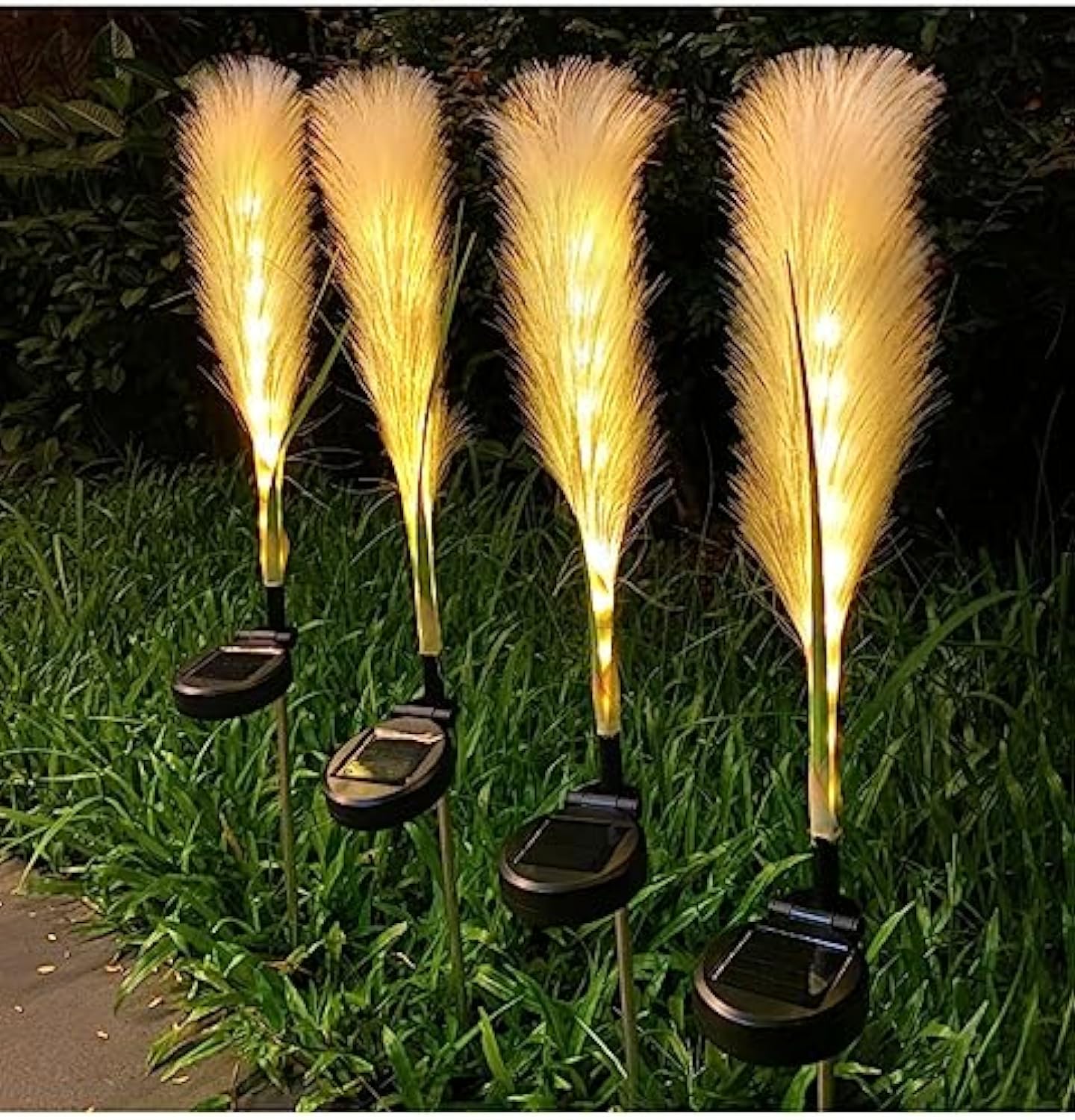 Lampe Solaire de Jardin en Roseaux | Éclairage Automatique et Écologique