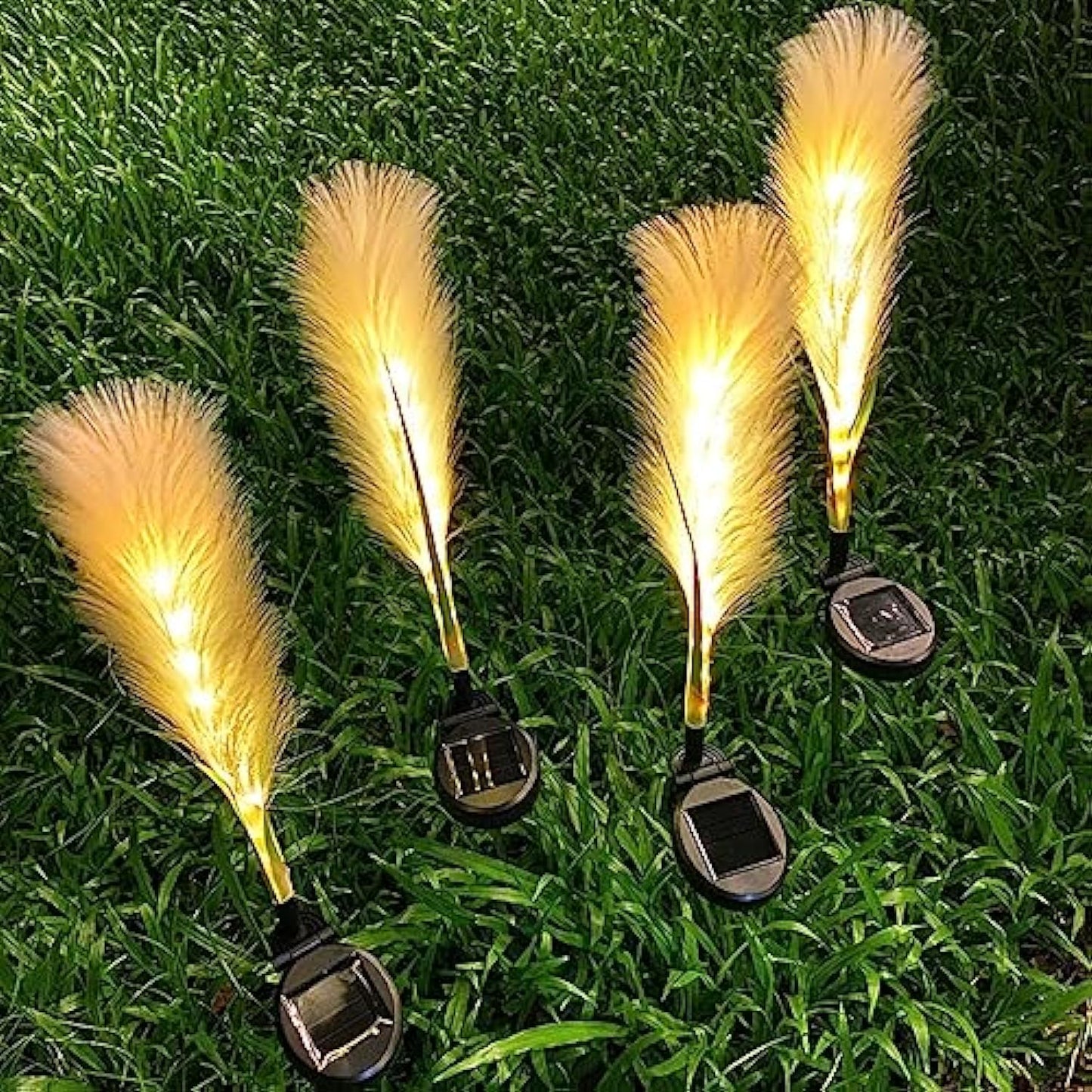 Lumières Solaire d'Extérieur en Roseau | Éclairage Durable et Automatique pour Jardin