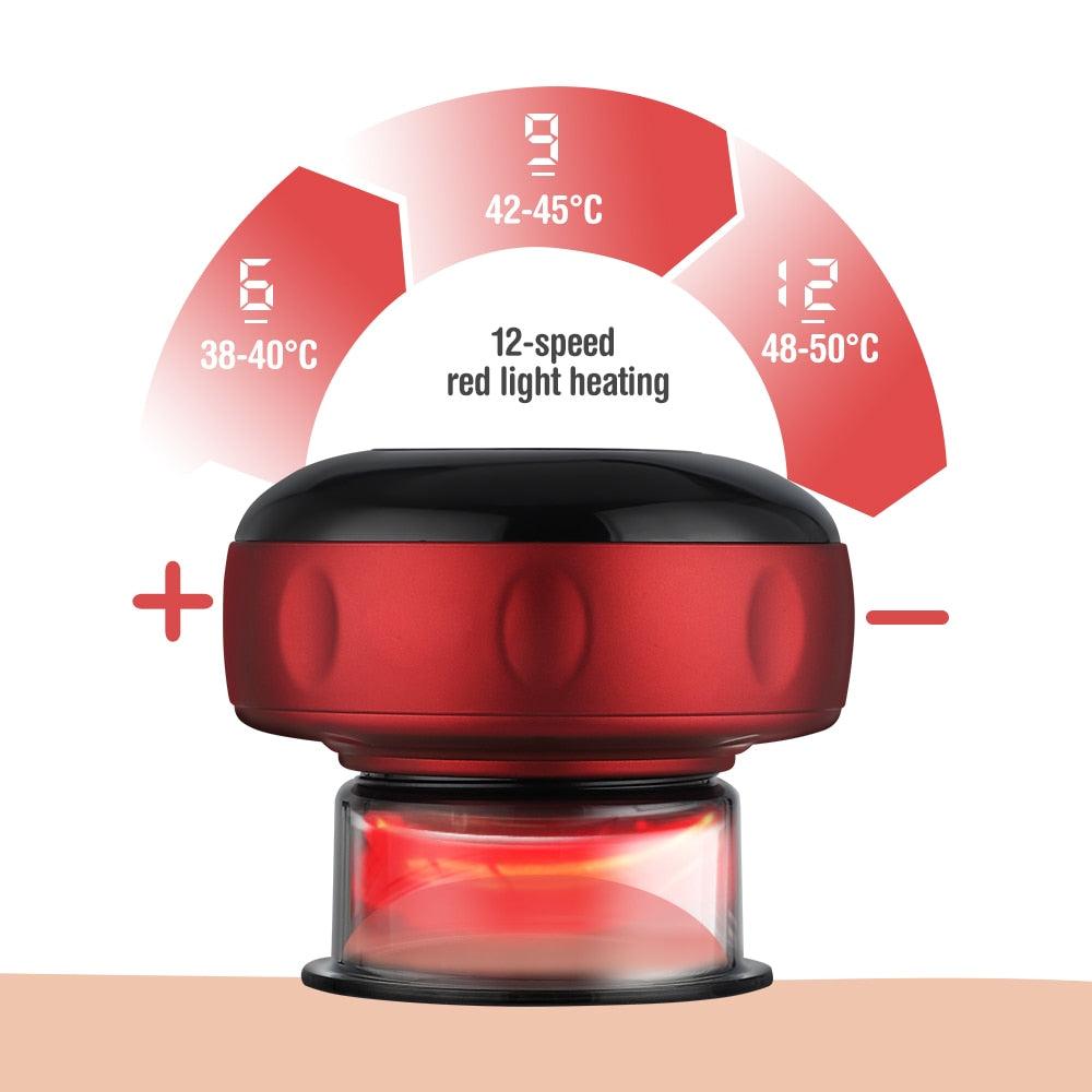 Machine de Thérapie par Ventouses Électrique | Aspiration Dynamique et Chauffage Rouge