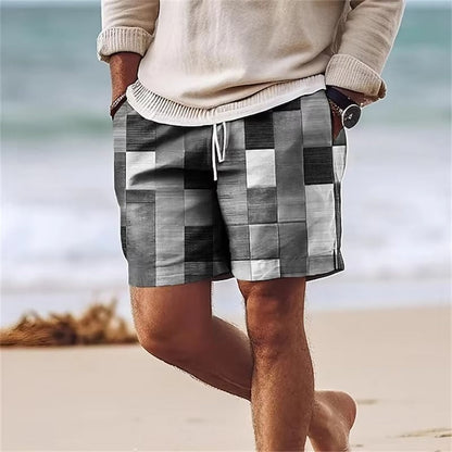 Shorts de Sport Rétro à Imprimé Hawaïen | Confort et Style Tropical pour l'Été