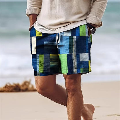 Shorts de Sport Rétro à Imprimé Hawaïen | Confort et Style Tropical pour l'Été
