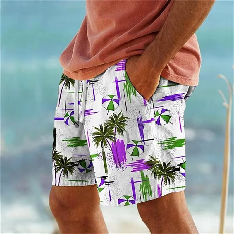 Shorts Hawaïens Imprimés 3D | Confort Tropical et Style Estival