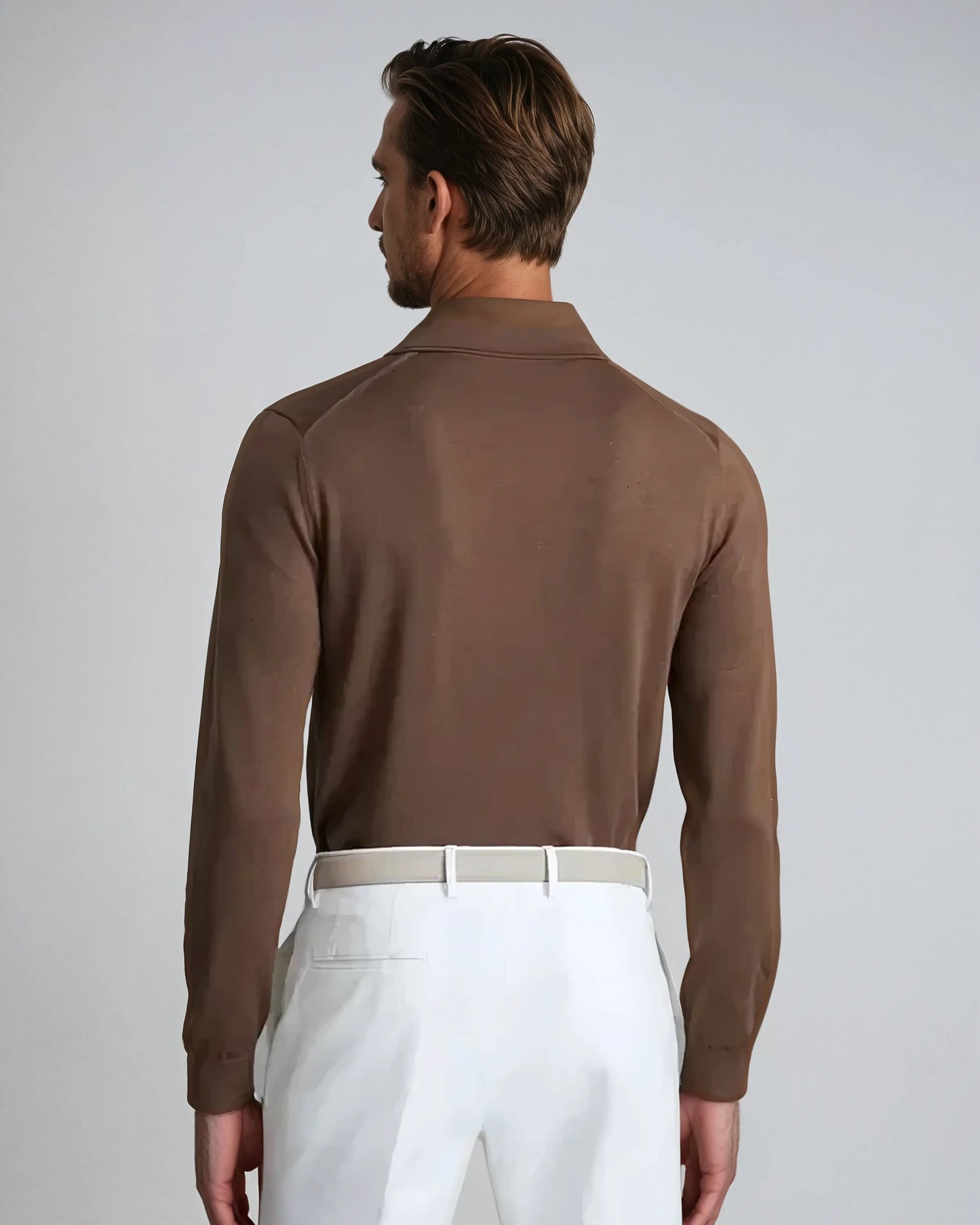 Chemise Polo Élégante à Manches Longues | Confort et Style Polyvalent pour Hommes