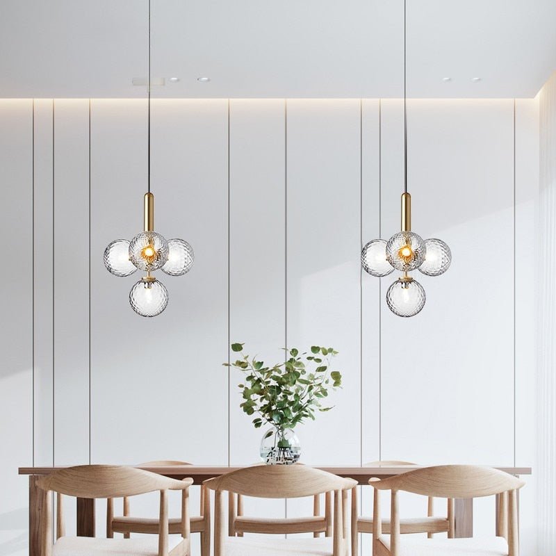 Suspension en Verre et Aluminium | Élégance Contemporaine pour Votre Espace