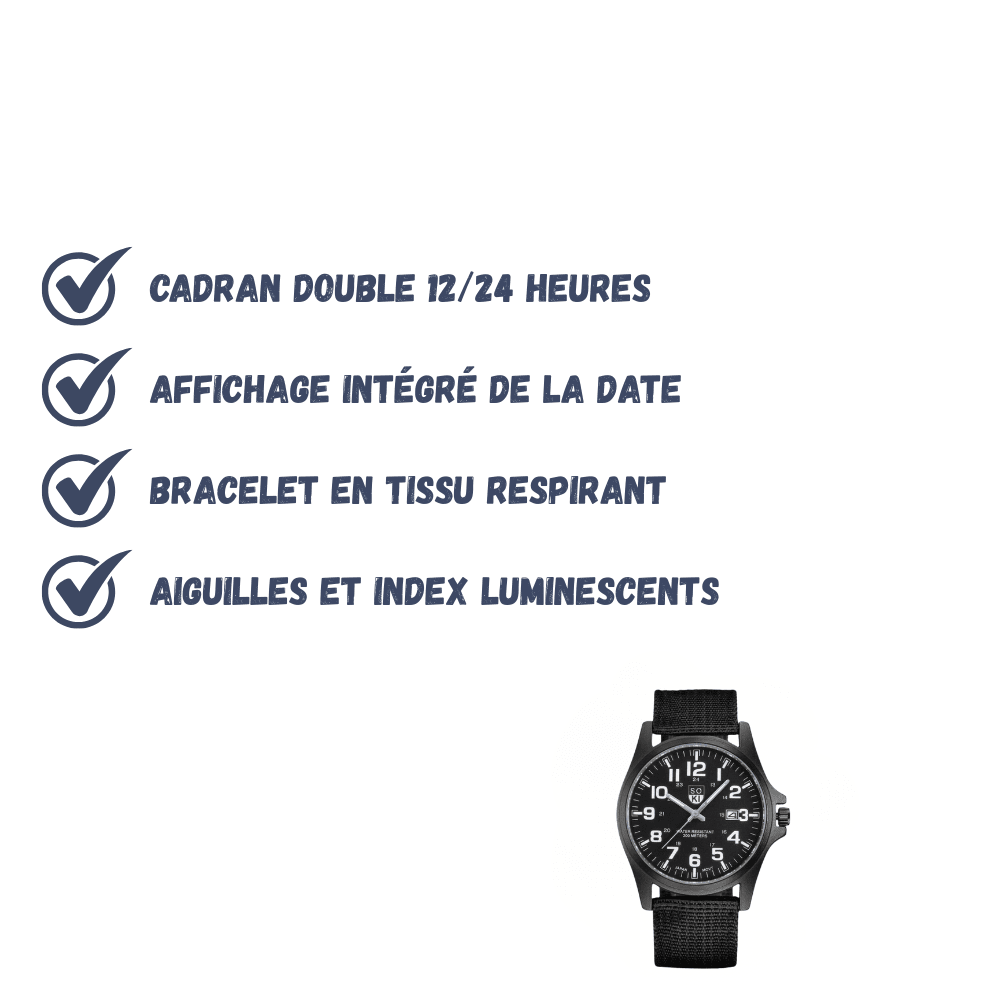 Montre de randonnée résistante et étanche pour homme | Montevall