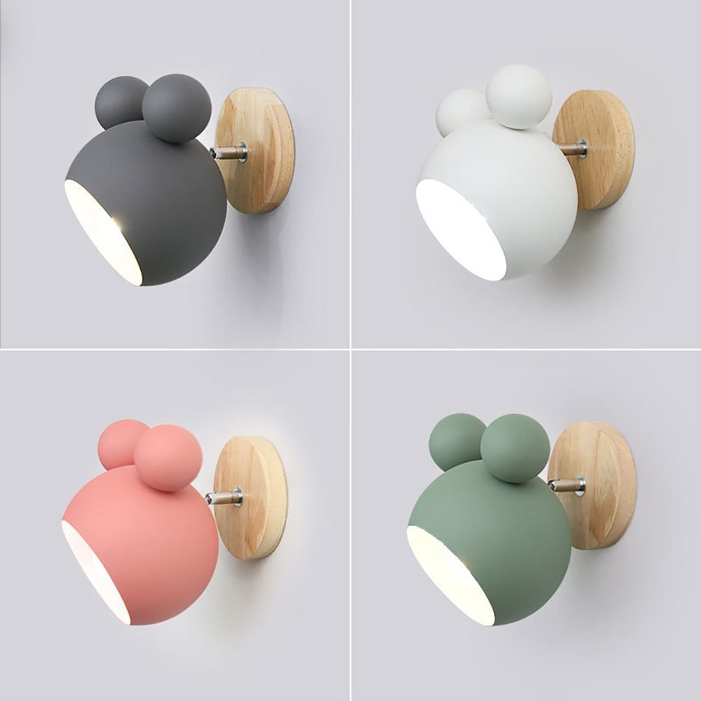 Lampe Murale Souris LED | Décoration Colorée pour Chambre d'Enfant