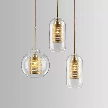 Luminaire Suspendu en Fer et Verre | Élégance Contemporaine pour Votre Espace